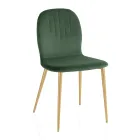 Chair with Monocoque Fabric Seat and Conical Legs Made in Italy - Nezoku Viadurini