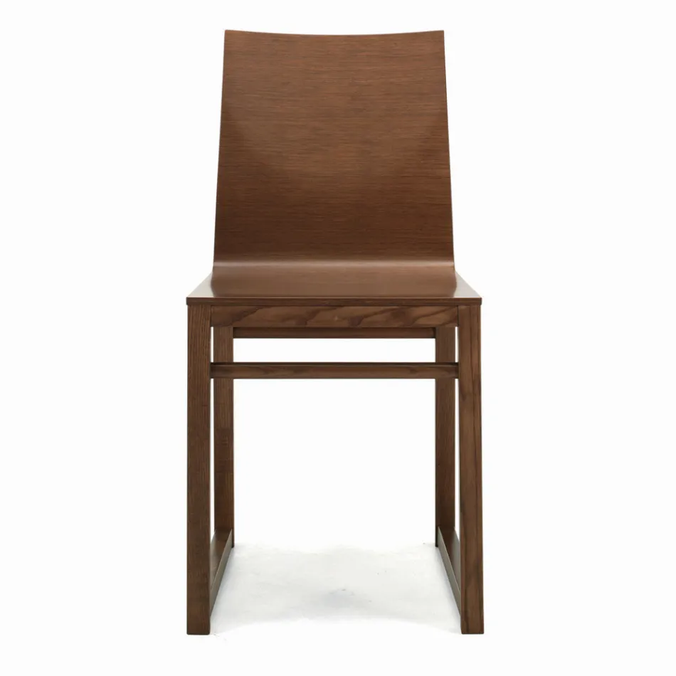 Chair with Ash Structure and Oak Shell Made in Italy - Emilia Viadurini