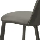 Kitchen Chair in Faux Leather and Steel Made in Italy 4 Pieces - Alexia Viadurini