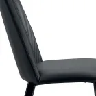 Kitchen Chair in Faux Leather and Steel Made in Italy 4 Pieces - Alexia Viadurini