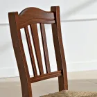 Kitchen Chair in Beech Wood and Straw Italian Classic Design - Hegel Viadurini