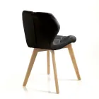 Kitchen Chair in Synthetic Leather and Solid Wood 2 Pieces - Fiorenzuola Viadurini