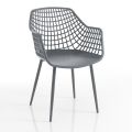Kitchen Chair in Matt Polypropylene with Steel Legs 4 Pieces - Beyonce