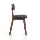 Fabric Kitchen Chair with 2 Piece Solid Wood Structure - Tonino Viadurini