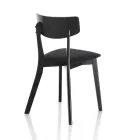 Kitchen Chair in Fabric with Structure in Solid Wood 2 Pieces - Tonino Viadurini