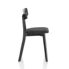 Kitchen Chair in Fabric with Structure in Solid Wood 2 Pieces - Tonino Viadurini