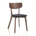 Fabric Kitchen Chair with Solid Wood Structure 2 Pieces - Tonino