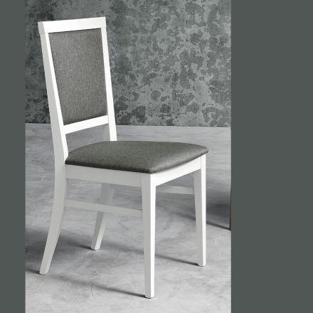 Design Kitchen Chair in Beech Wood and Modern Style Fabric - Taver Viadurini