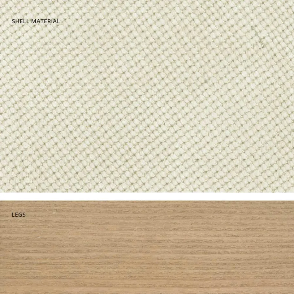 Design kitchen chair in wood and fabric made in Italy, Egizia Viadurini