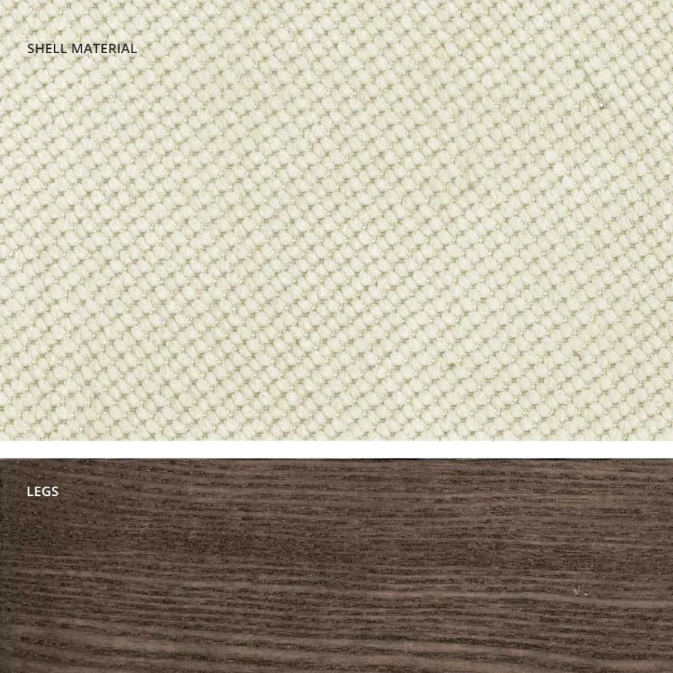 Design kitchen chair in wood and fabric made in Italy, Egizia Viadurini