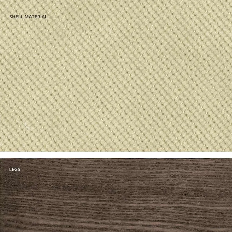 Design kitchen chair in wood and fabric made in Italy, Egizia Viadurini