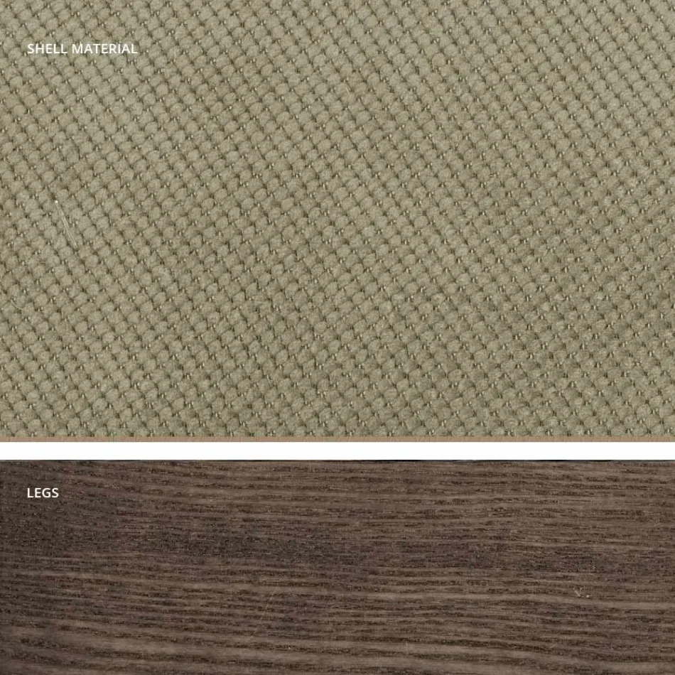 Design kitchen chair in wood and fabric made in Italy, Egizia Viadurini