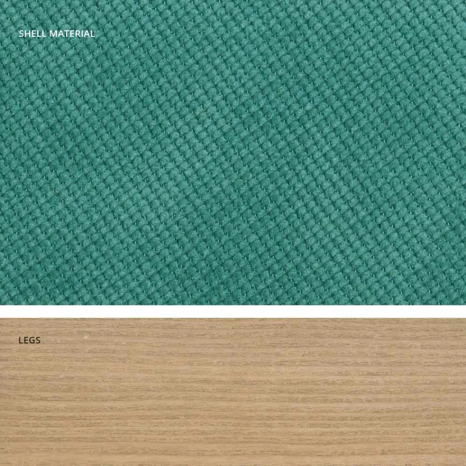 Design kitchen chair in wood and fabric made in Italy, Egizia Viadurini