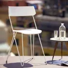 Handmade Kitchen Chair in Wood and Precious Steel Made in Italy - Granada Viadurini