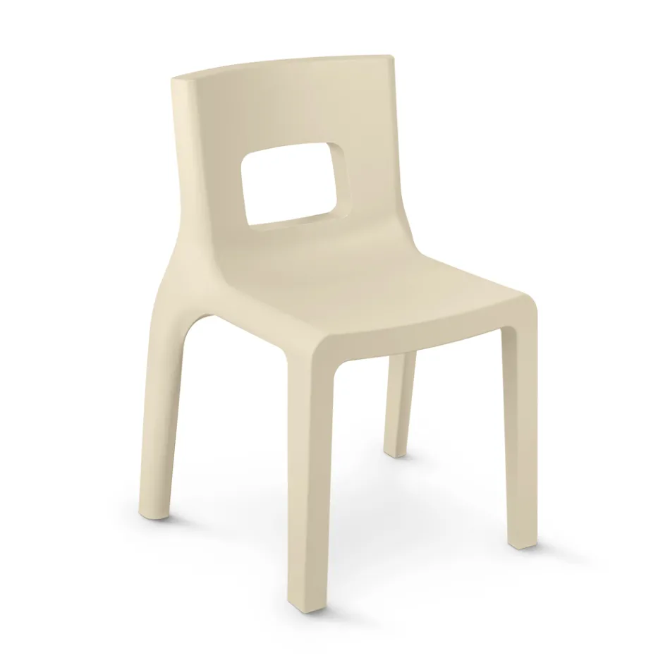 Stackable Kitchen Chair in Polyethylene Made in Italy 2 Pieces - Alassio Viadurini