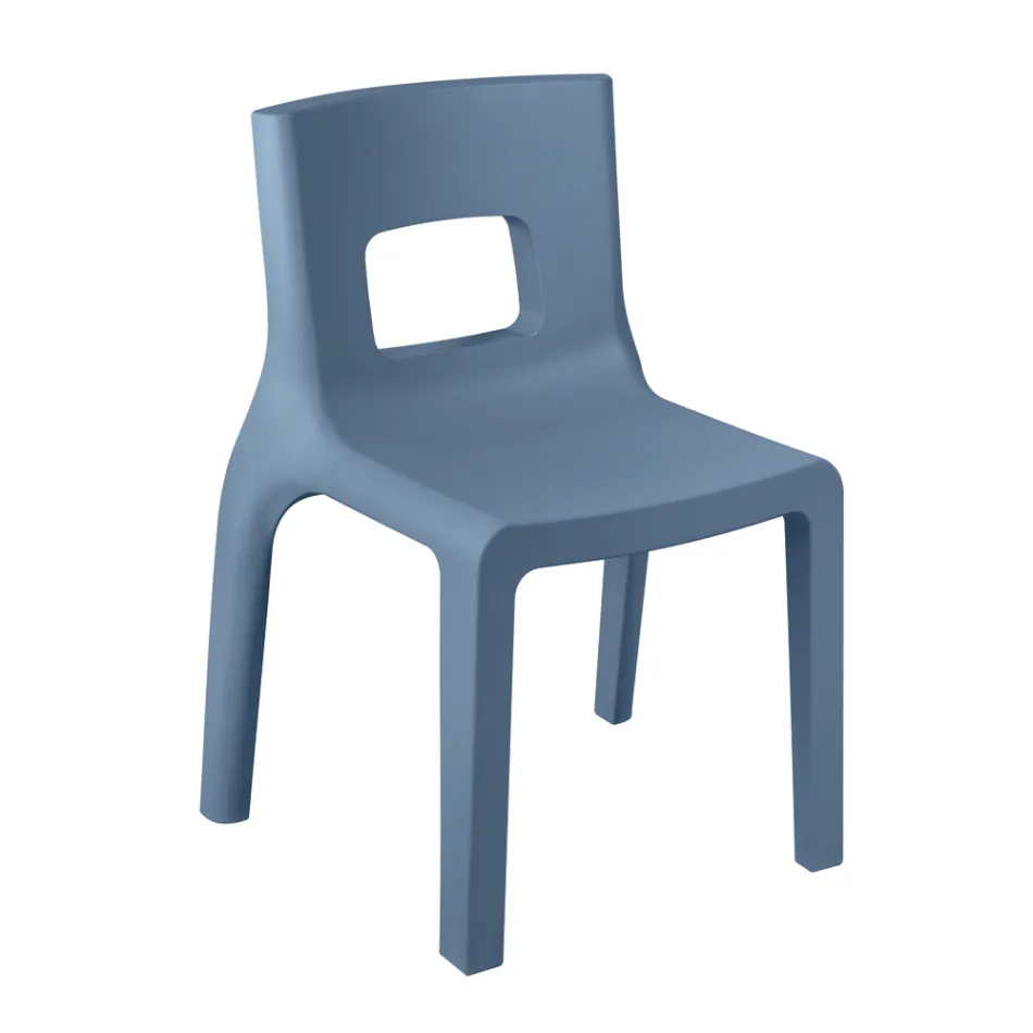 Stackable Kitchen Chair in Polyethylene Made in Italy 2 Pieces - Alassio Viadurini