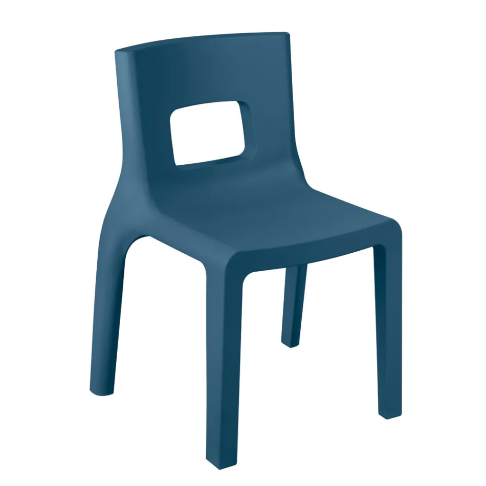 Stackable Kitchen Chair in Polyethylene Made in Italy 2 Pieces - Alassio Viadurini