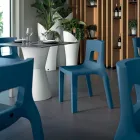 Stackable Kitchen Chair in Polyethylene Made in Italy 2 Pieces - Alassio Viadurini