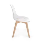 Kitchen Chair in Beech Wood and Polycarbonate Design 4 Pieces - Pisy Viadurini