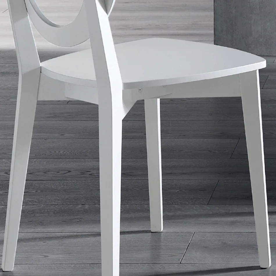 Italian Design Solid Beech Wood Kitchen Chair - Marrine Viadurini