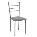 Kitchen Chair in Synthetic Leather and Painted Metal 4 Pieces - Remida