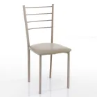 Kitchen Chair in Synthetic Leather and Painted Metal 4 Pieces - Remida Viadurini
