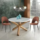 Kitchen Chair in Aged Effect Synthetic Leather 4 Pieces - Renetta Viadurini