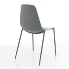 Polypropylene Kitchen Chair with Steel Legs 4 Pieces - Pinga Viadurini