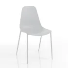 Kitchen Chair in Polypropylene with Steel Legs 4 Pieces - Pinga Viadurini