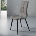 Fabric Lounge Chair with Black Metal Base 4 Pieces - Menegildo