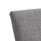 Kitchen Chair in Grey Fabric with Metal Base 2 Pieces - Shutter Viadurini