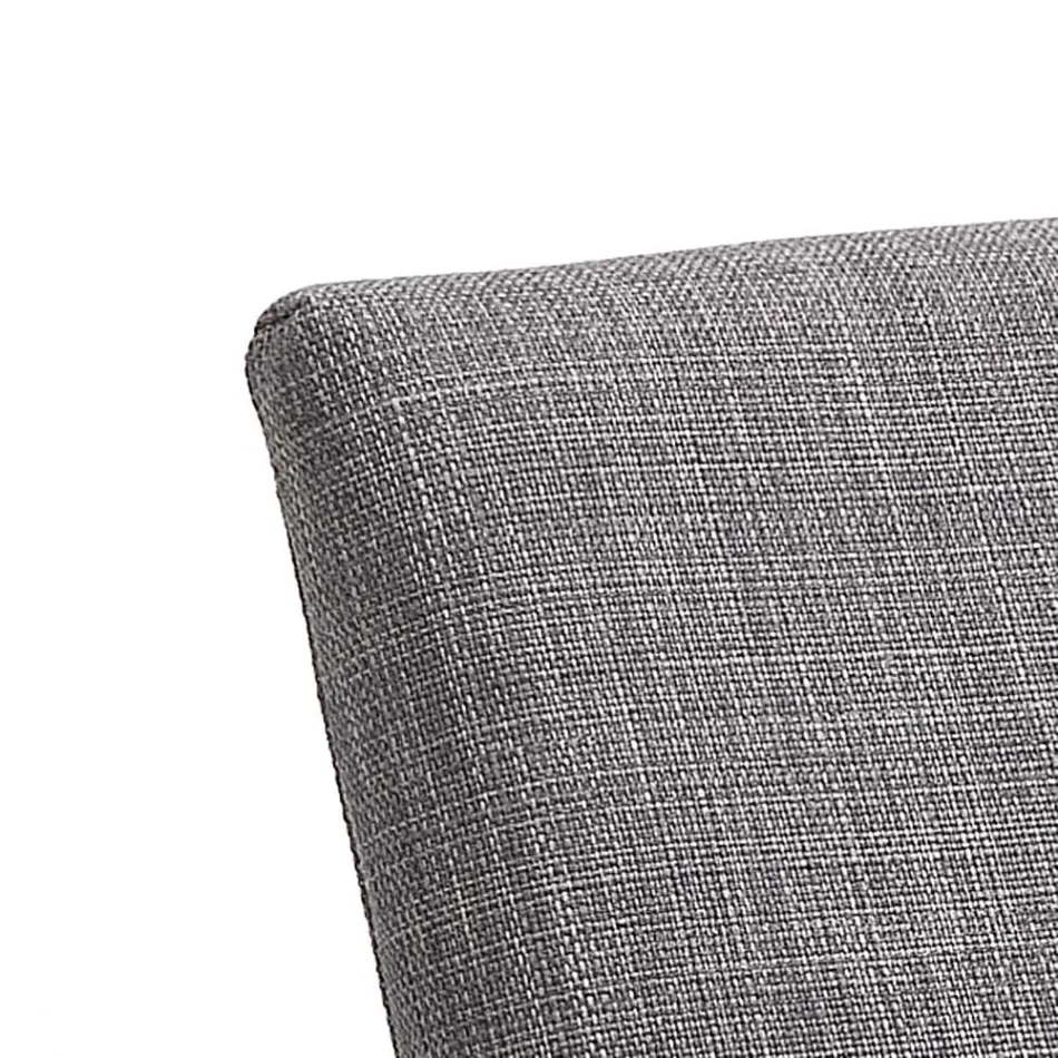 Kitchen Chair in Grey Fabric with Metal Base 2 Pieces - Shutter Viadurini