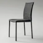 Kitchen Chair Entirely Upholstered in Eco-Leather Made in Italy, 2 Pieces - Maria Viadurini