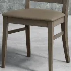 Modern Kitchen Chair in Wood and Ecoleather Design Made in Italy - Taver Viadurini