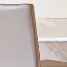 Kitchen Chair Upholstered in Leather with Ash Structure Made in Italy - Sunny Viadurini