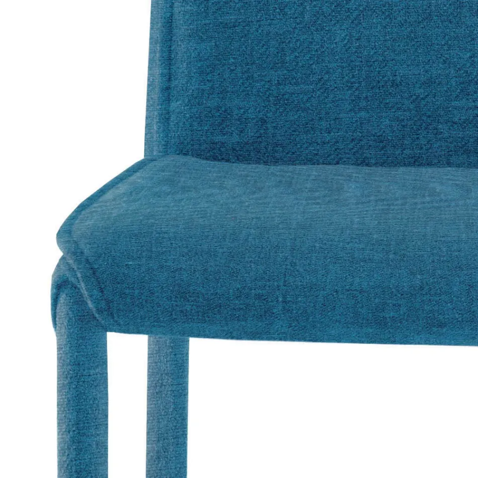 Kitchen Chair Covered in Fabric Made in Italy 4 Pieces - Monnalisa Viadurini