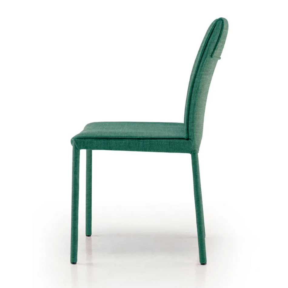 Kitchen Chair Covered in Fabric Made in Italy 4 Pieces - Monnalisa Viadurini