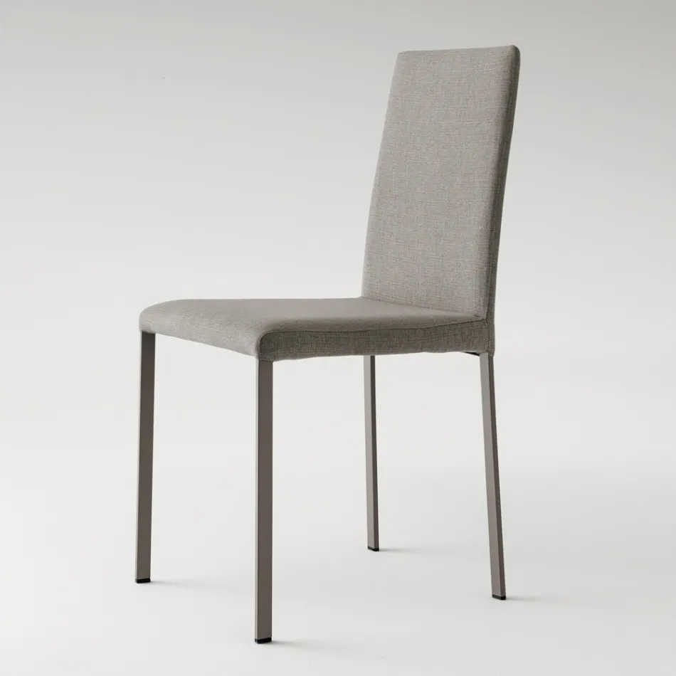 Fabric Upholstered Kitchen Chair Made in Italy, 2 Pieces - Mawi Viadurini