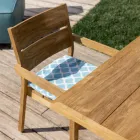 Outdoor Chair with Armrests in Teak Wood - Marie Viadurini