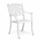 Stackable Outdoor Chair in White or Anthracite Aluminium, 4 Pieces - Ode Viadurini