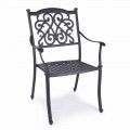 Stackable Outdoor Chair in White or Anthracite Aluminium, 4 Pieces - Ode