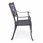 Stackable Outdoor Chair in White or Anthracite Aluminium, 4 Pieces - Ode Viadurini