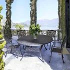 Stackable Outdoor Chair in White or Anthracite Aluminium, 4 Pieces - Ode Viadurini