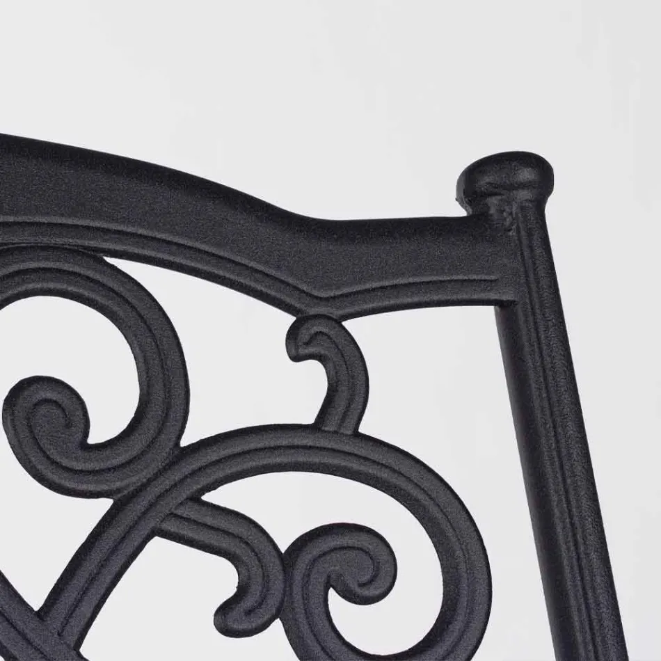 Stackable Outdoor Chair in White or Anthracite Aluminium, 4 Pieces - Ode Viadurini