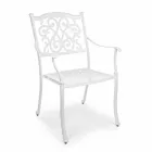 Stackable Outdoor Chair in White or Anthracite Aluminium, 4 Pieces - Ode Viadurini