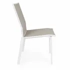 Stackable Outdoor Chair in Aluminium and Textilene Homemotion, 4 Pieces - Serge Viadurini