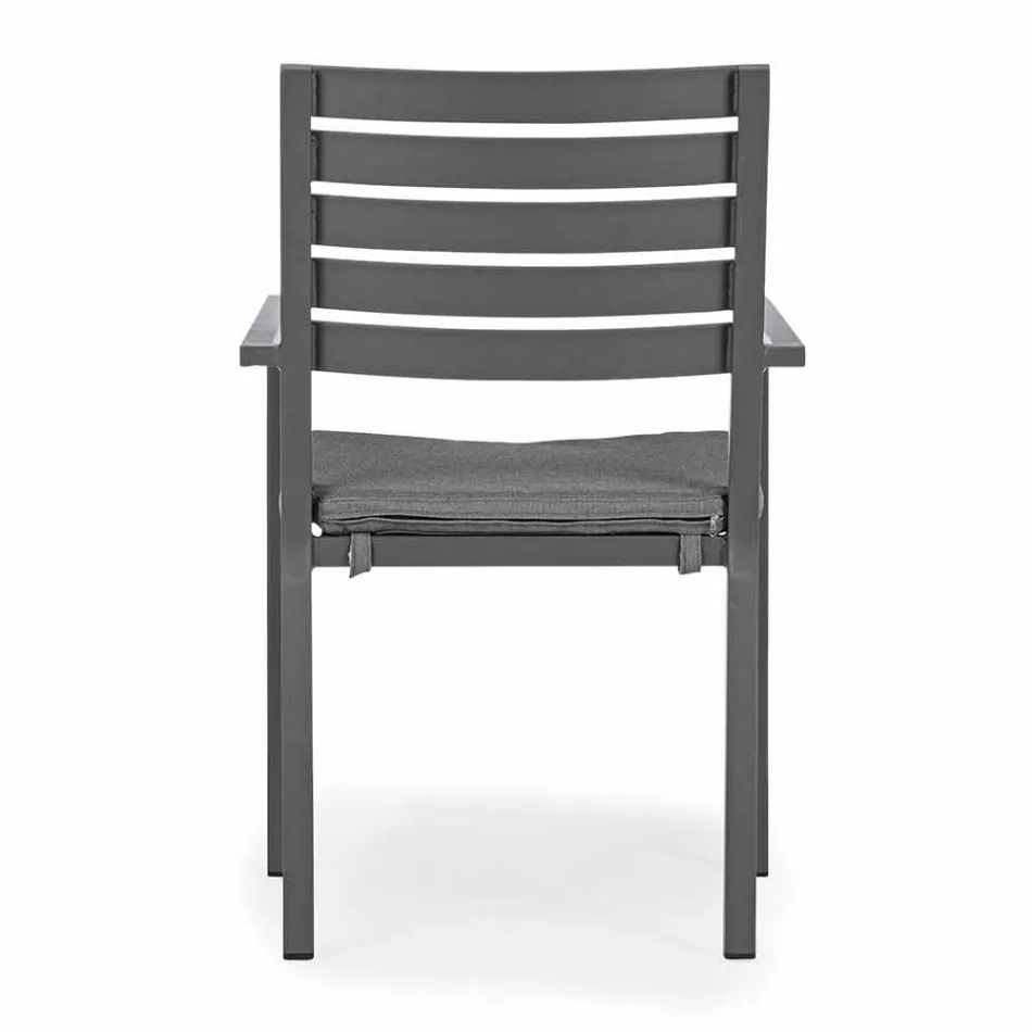 Homemotion Stackable Aluminium Outdoor Chair, 4 Pieces - Carina Viadurini
