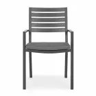 Homemotion Stackable Aluminium Outdoor Chair, 4 Pieces - Carina Viadurini