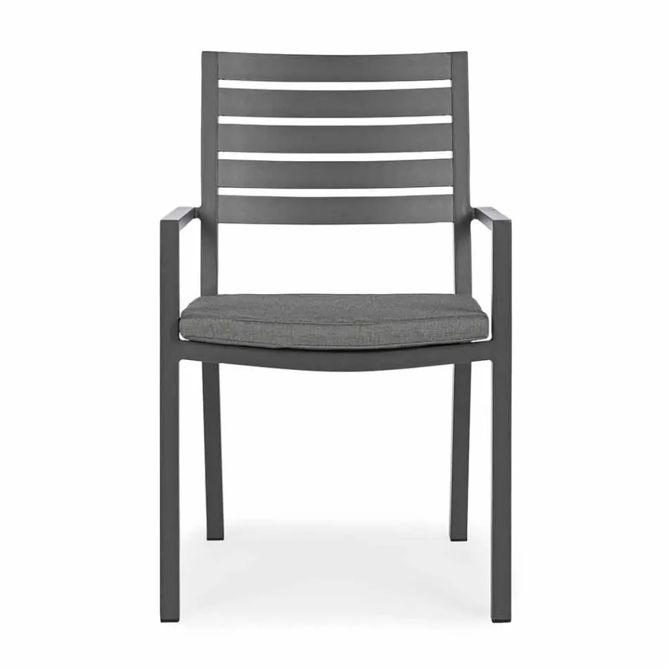 Homemotion Stackable Aluminium Outdoor Chair, 4 Pieces - Carina Viadurini