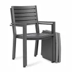 Homemotion Stackable Aluminium Outdoor Chair, 4 Pieces - Carina Viadurini